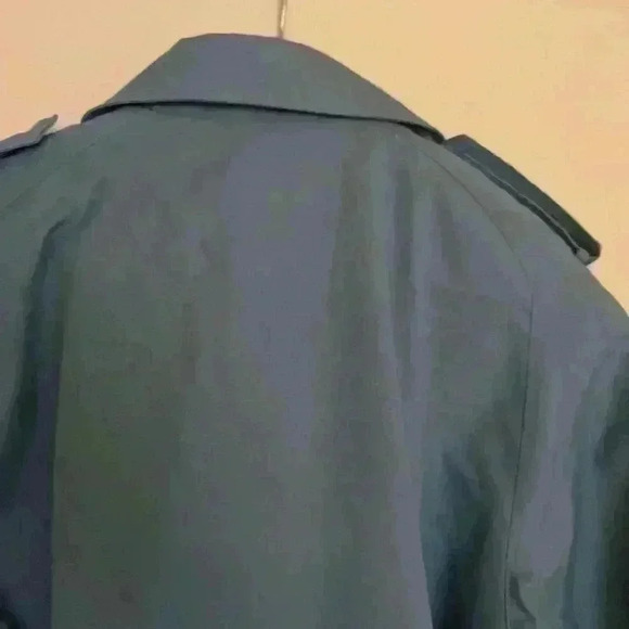 Vintage ladies blue  trenchcoat size medium - Picture 3 of 16